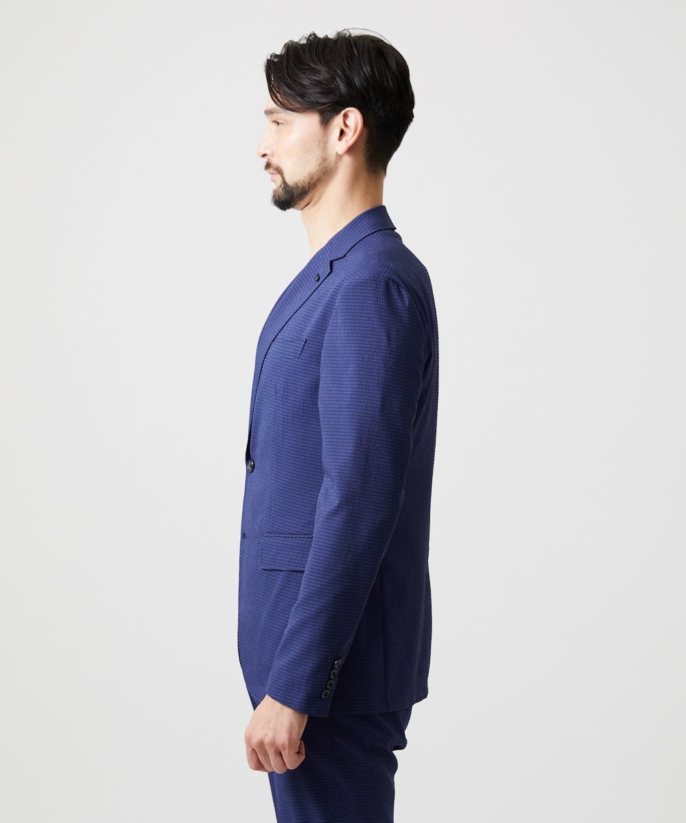 MNDJF09400 MICHEL KLEIN HOMME(ミッシェルクラン オム) 【セットアップ】サッカーテーラードジャケット ブルー