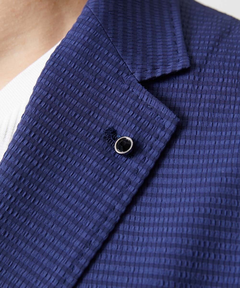 MNDJF09400 MICHEL KLEIN HOMME(ミッシェルクラン オム) 【セットアップ】サッカーテーラードジャケット ブルー