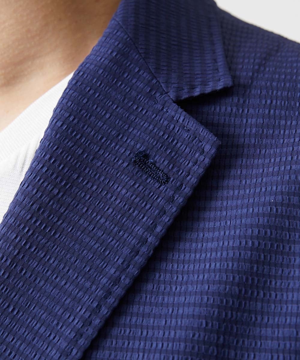 MNDJF09400 MICHEL KLEIN HOMME(ミッシェルクラン オム) 【セットアップ】サッカーテーラードジャケット ブルー
