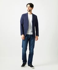 MNDJF09400 MICHEL KLEIN HOMME(ミッシェルクラン オム) 【セットアップ】サッカーテーラードジャケット ネイビー