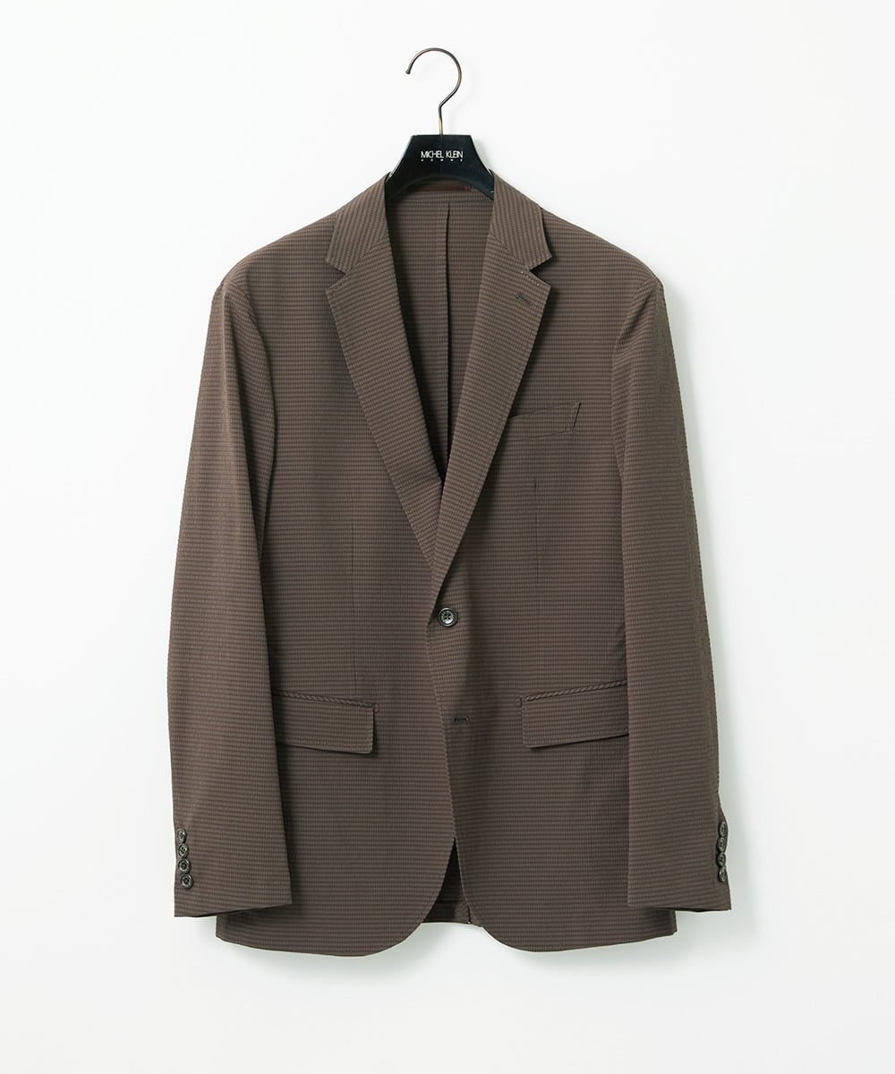 MNDJF09400 MICHEL KLEIN HOMME(ミッシェルクラン オム) 【セットアップ】サッカーテーラードジャケット ブラウン