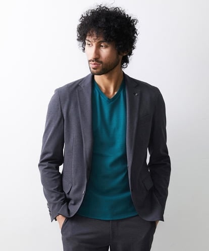MNDJS14390 MICHEL KLEIN HOMME 【2023年秋モデル】メッシュストレッチジャケット