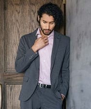 MNDJS14390 MICHEL KLEIN HOMME(ミッシェルクラン オム) 【2023年秋モデル】メッシュストレッチジャケット ダークグレー(93)