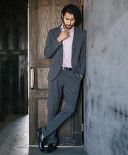 MNDJS14390 MICHEL KLEIN HOMME(ミッシェルクラン オム) 【2023年秋モデル】メッシュストレッチジャケット ダークグレー(93)