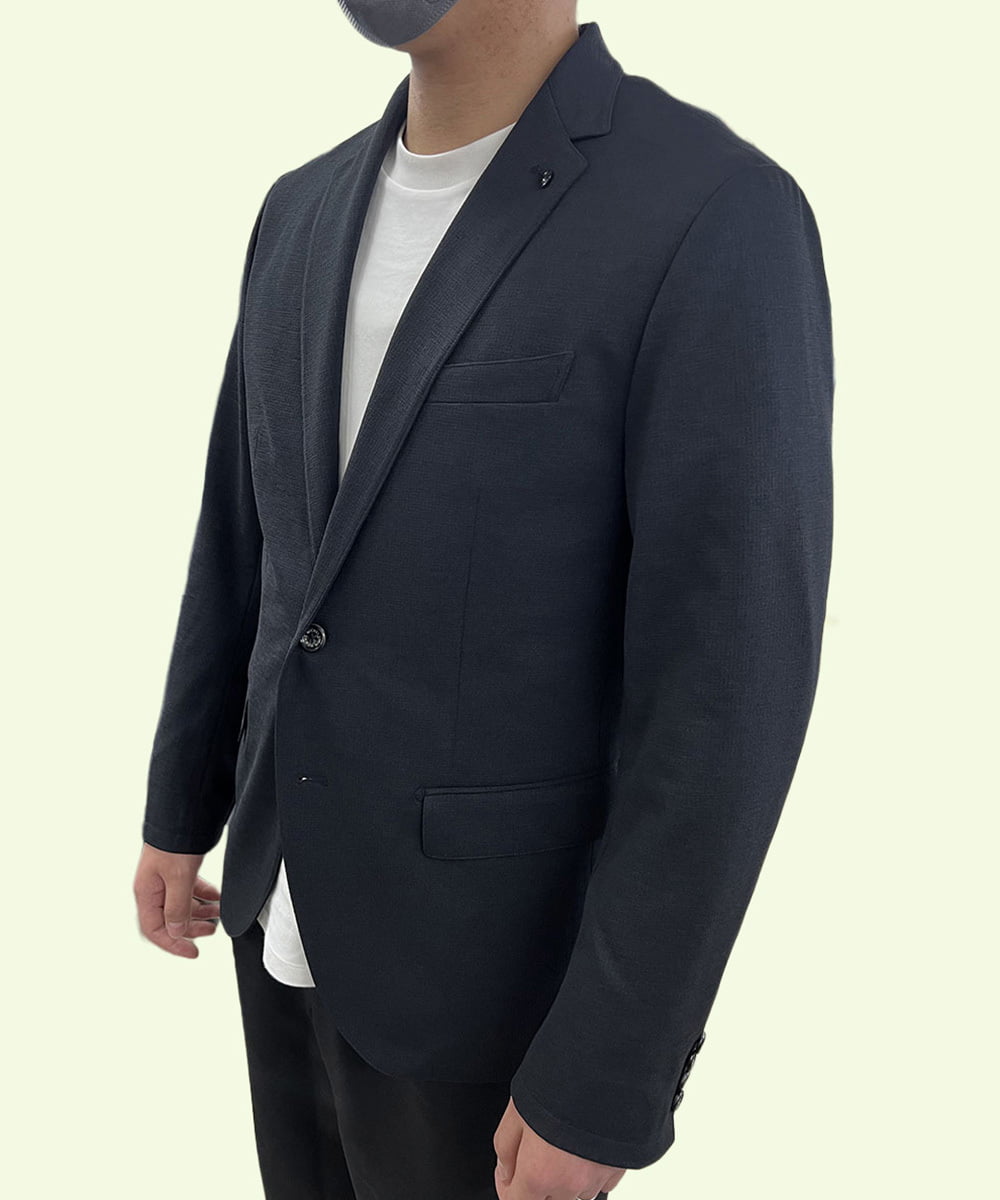 MNDJS15390 MICHEL KLEIN HOMME(ミッシェルクラン オム) 【2023年秋モデル】BODY MAKEメッシュストレッチジャケット ダークグレー(93)