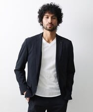 MNDJS15390 MICHEL KLEIN HOMME(ミッシェルクラン オム) 【2023年秋モデル】BODY MAKEメッシュストレッチジャケット ブラック(94)