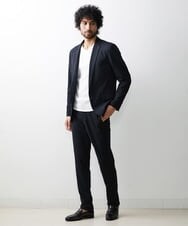MNDJS15390 MICHEL KLEIN HOMME(ミッシェルクラン オム) 【2023年秋モデル】BODY MAKEメッシュストレッチジャケット ブラック(94)