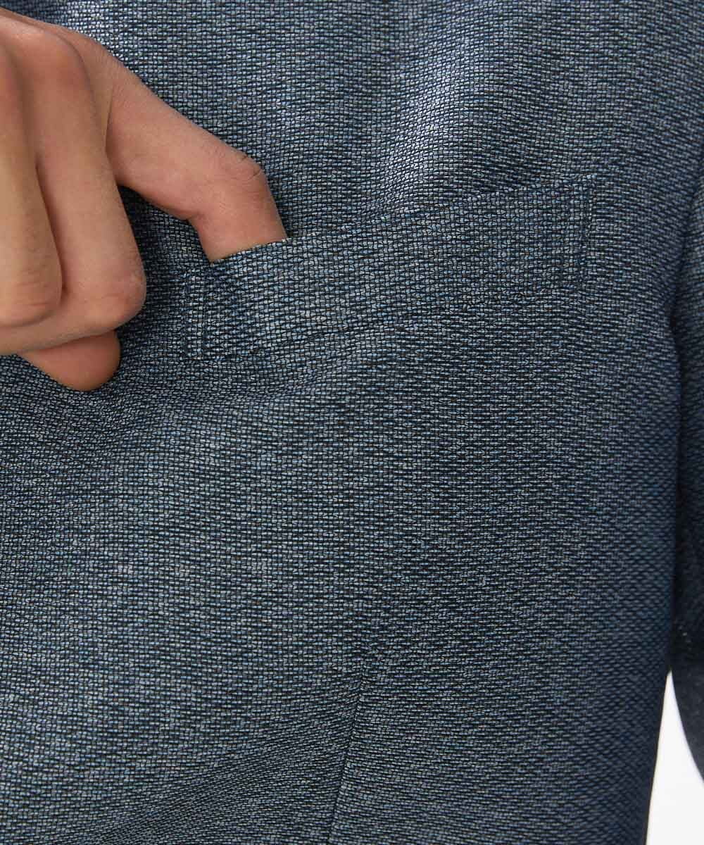 MNDJV62450 MICHEL KLEIN HOMME(ミッシェルクラン オム) メッシュコンバーチブルジャケット ブルー
