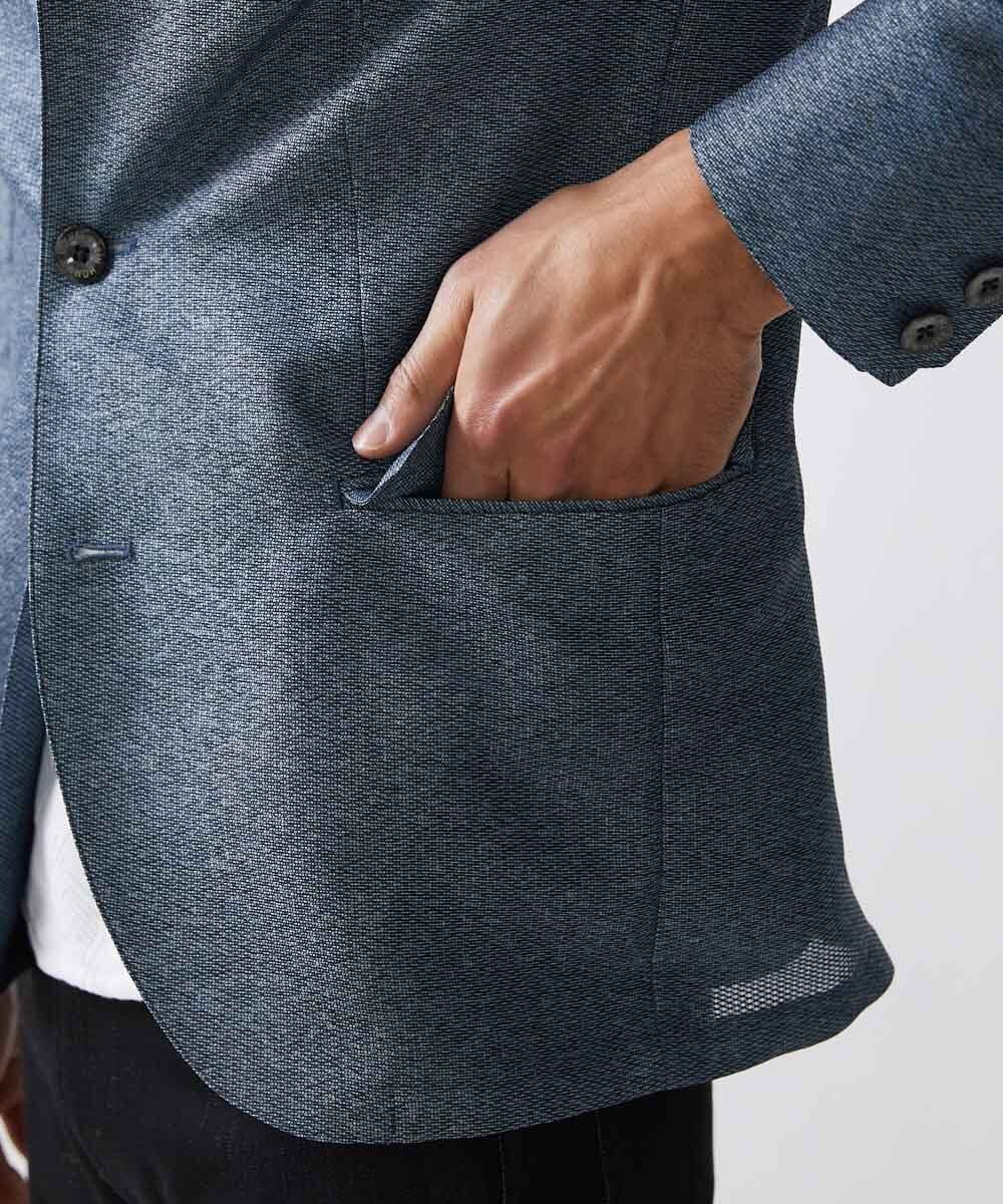 MNDJV62450 MICHEL KLEIN HOMME(ミッシェルクラン オム) メッシュコンバーチブルジャケット ブルー