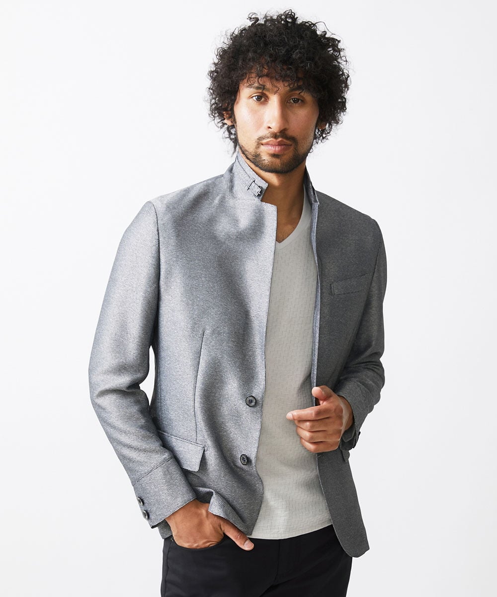 MNDJV62450 MICHEL KLEIN HOMME(ミッシェルクラン オム) メッシュコンバーチブルジャケット グレー
