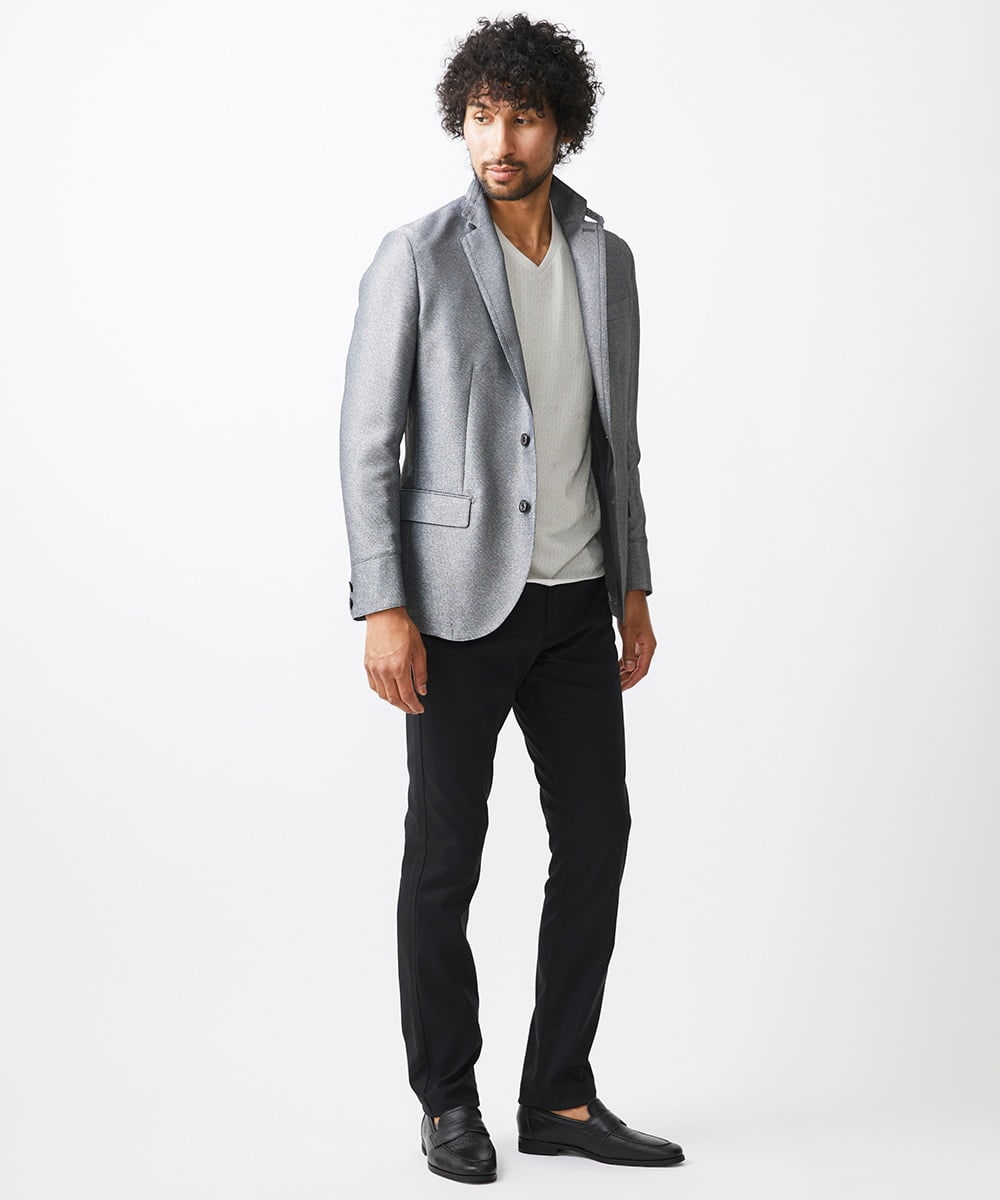 MNDJV62450 MICHEL KLEIN HOMME(ミッシェルクラン オム) メッシュコンバーチブルジャケット グレー