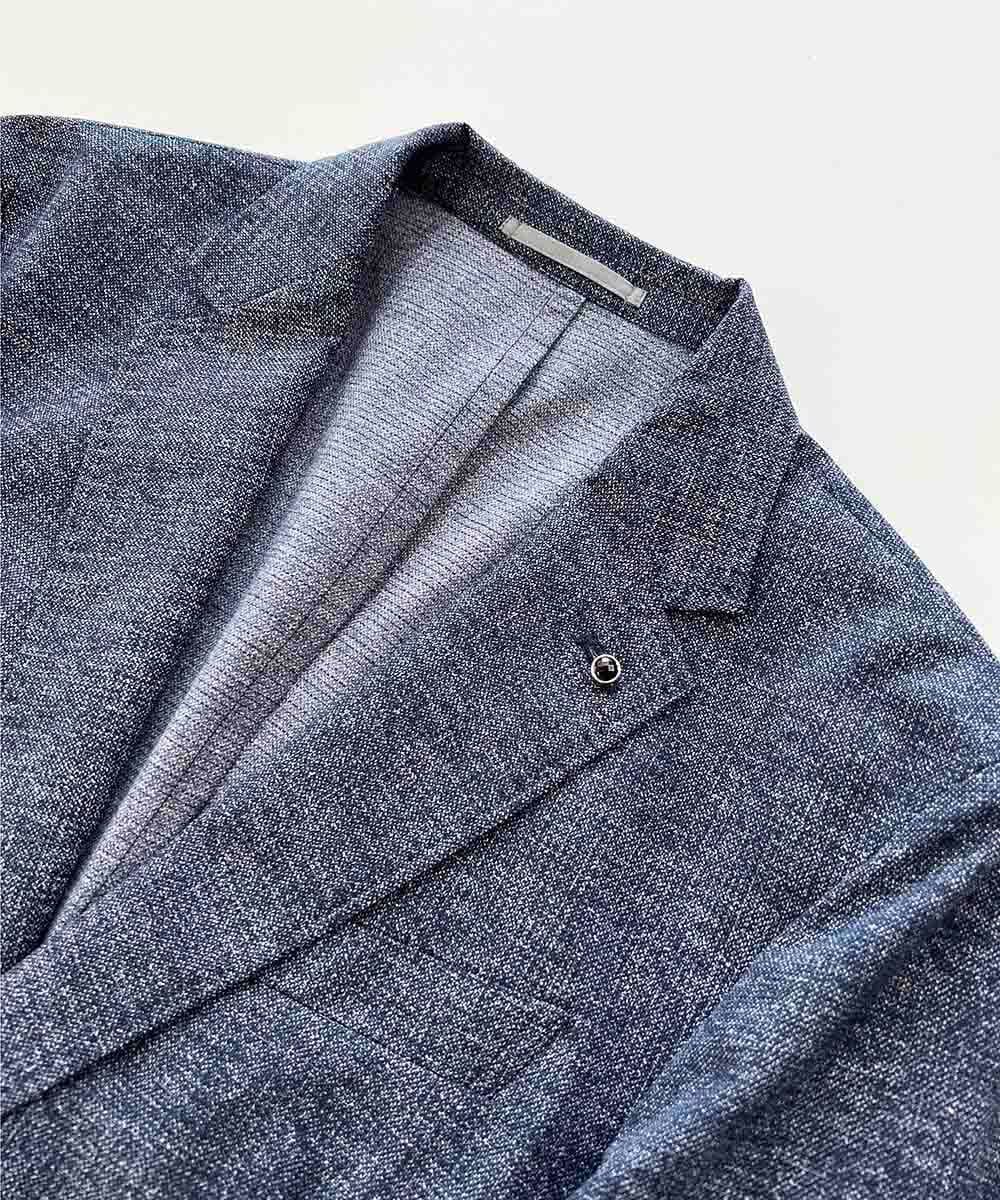 MNDJX10400 MICHEL KLEIN HOMME(ミッシェルクラン オム) メッシュプリントテーラードジャケット ブルー