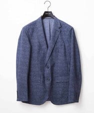 MNDJX10400 MICHEL KLEIN HOMME(ミッシェルクラン オム) メッシュプリントテーラードジャケット ブルー