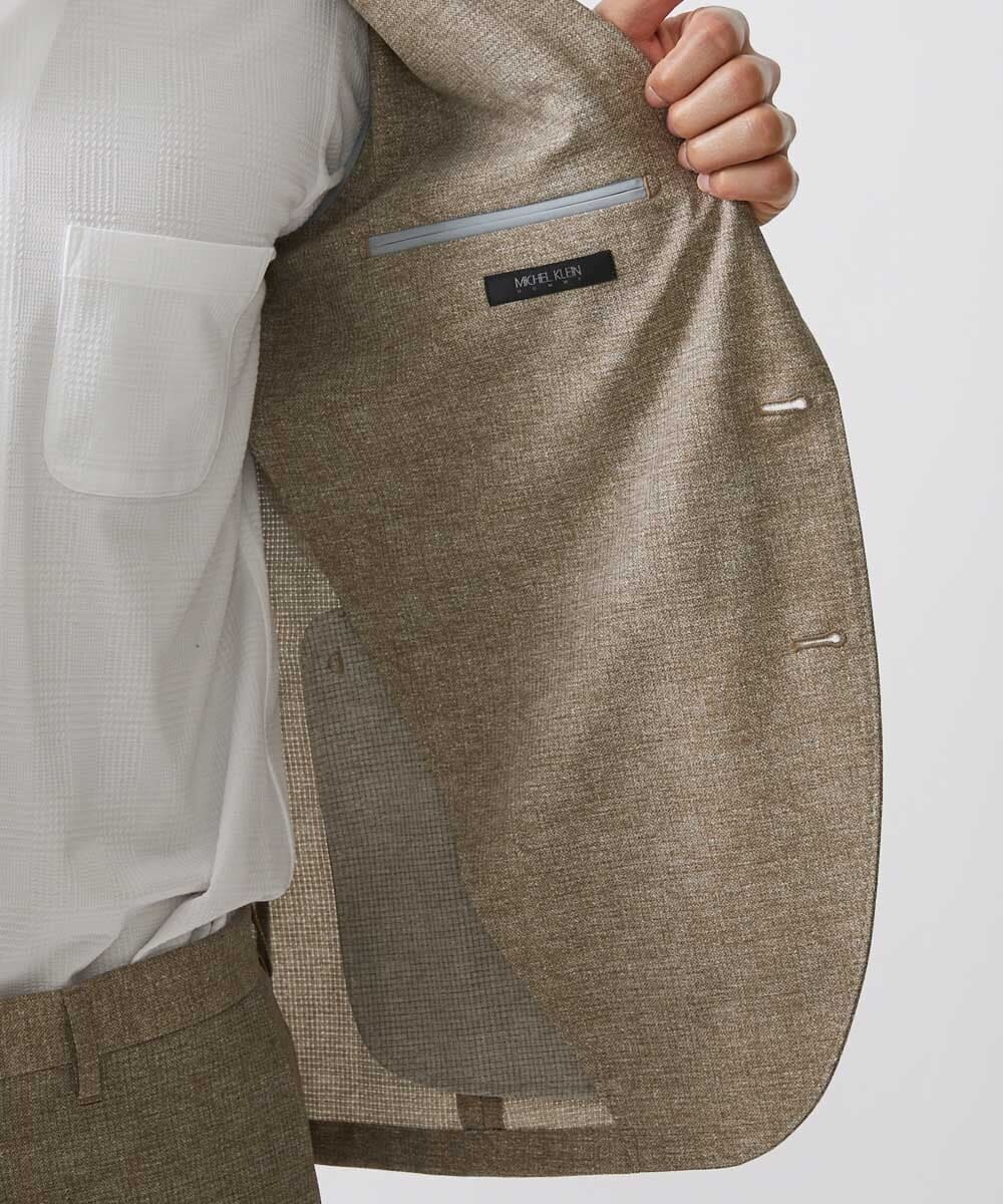 MNDJX10400 MICHEL KLEIN HOMME(ミッシェルクラン オム) メッシュプリントテーラードジャケット ベージュ