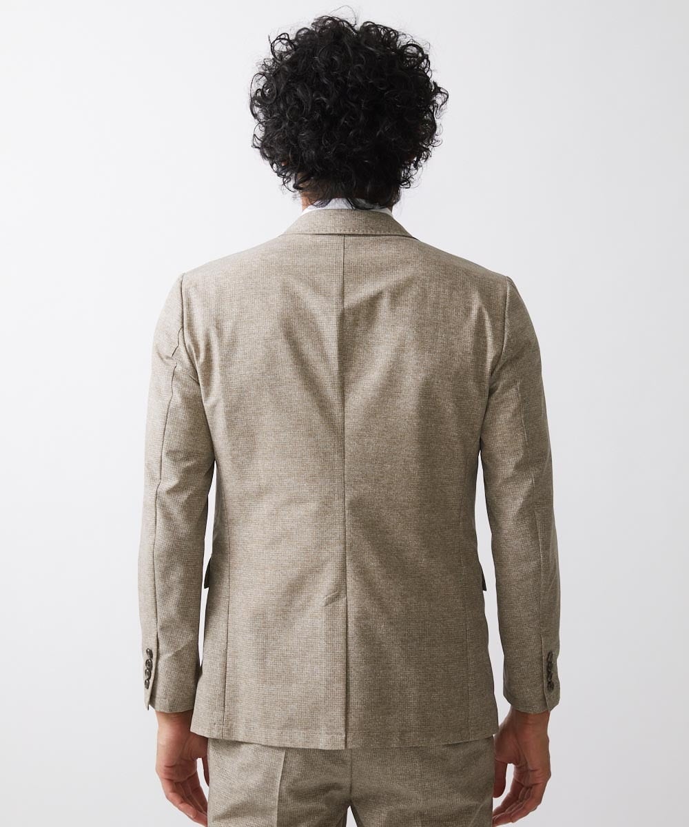 MNDJX10400 MICHEL KLEIN HOMME(ミッシェルクラン オム) メッシュプリントテーラードジャケット ベージュ
