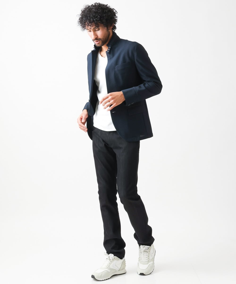 MNDJX56430 MICHEL KLEIN HOMME(ミッシェルクラン オム) ストレッチコンバーチブルジャケット ネイビー