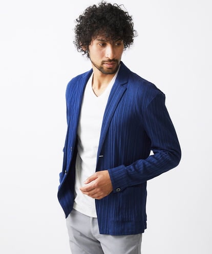 MNDJX65330 MICHEL KLEIN HOMME プリーツカットジャケット