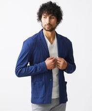 MNDJX65330 MICHEL KLEIN HOMME(ミッシェルクラン オム) プリーツカットジャケット ネイビー