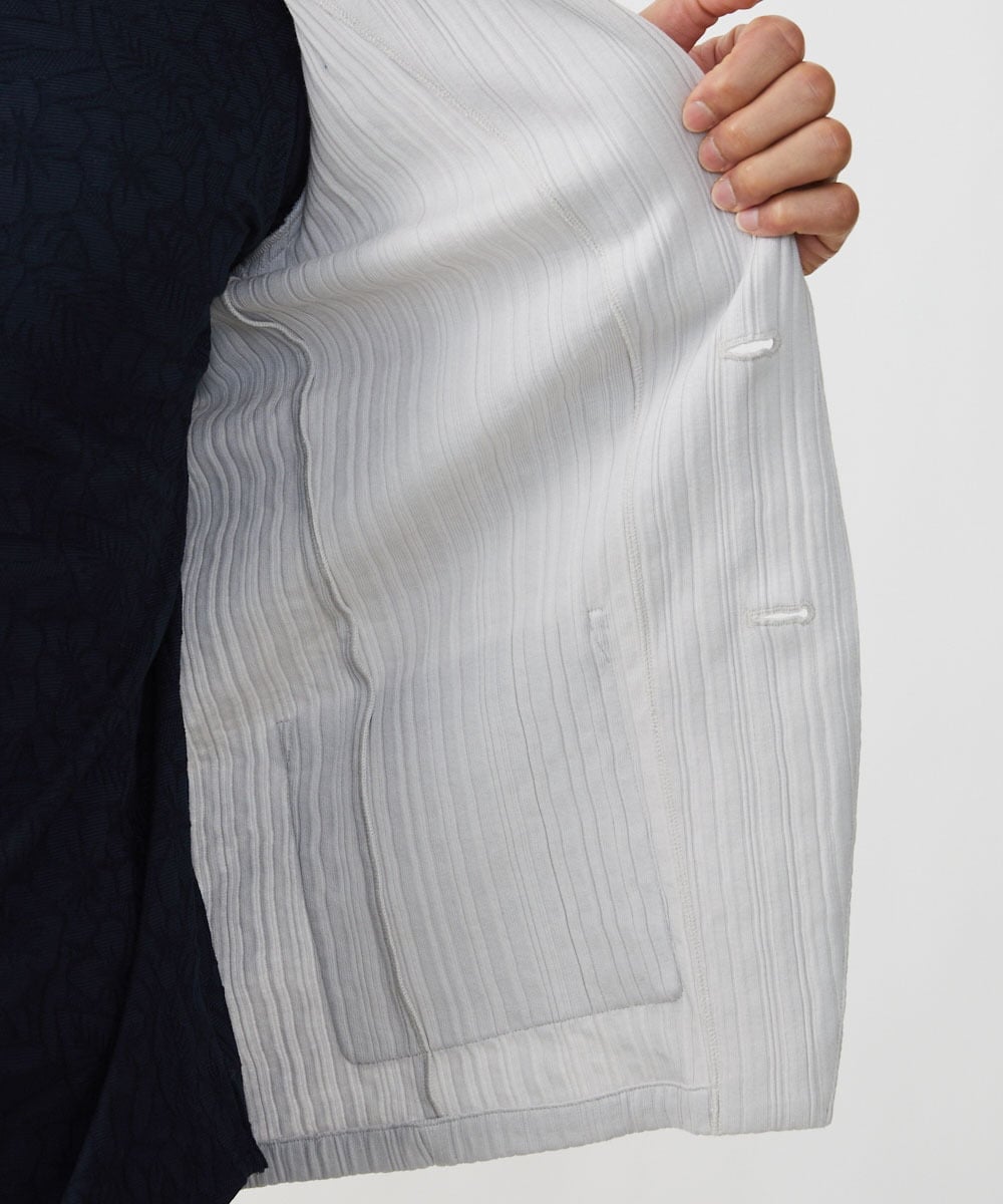 MNDJX65330 MICHEL KLEIN HOMME(ミッシェルクラン オム) プリーツカットジャケット ライトグレー