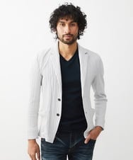 MNDJX65330 MICHEL KLEIN HOMME(ミッシェルクラン オム) プリーツカットジャケット ライトグレー