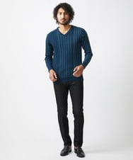 MNFAC01170 MICHEL KLEIN HOMME(ミッシェルクラン オム) グラデーションVネックニット カーキ
