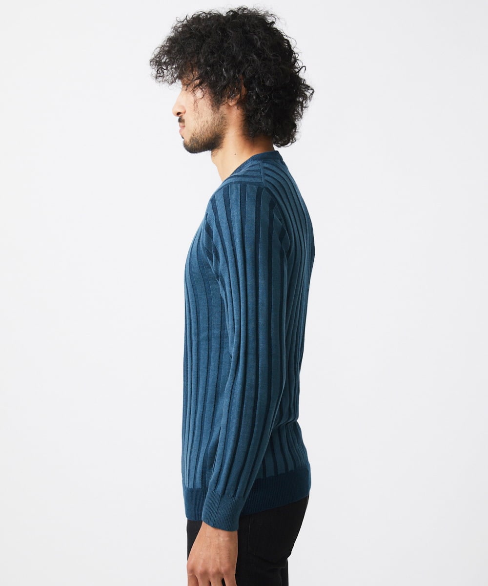 MNFAC01170 MICHEL KLEIN HOMME(ミッシェルクラン オム) グラデーションVネックニット カーキ