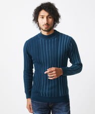 MNFAC02180 MICHEL KLEIN HOMME(ミッシェルクラン オム) グラデーションモックネックニット カーキ