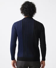 MNFAC02180 MICHEL KLEIN HOMME(ミッシェルクラン オム) グラデーションモックネックニット ネイビー