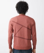 MNFAC50180 MICHEL KLEIN HOMME(ミッシェルクラン オム) 切り替えストレッチクルーネックニット レッド