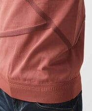 MNFAC50180 MICHEL KLEIN HOMME(ミッシェルクラン オム) 切り替えストレッチクルーネックニット レッド