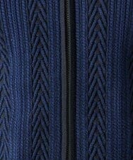 MNFAC52230 MICHEL KLEIN HOMME(ミッシェルクラン オム) へリンボンニットカーディガン ネイビー