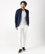 MNFAC52230 MICHEL KLEIN HOMME(ミッシェルクラン オム) へリンボンニットカーディガン ネイビー