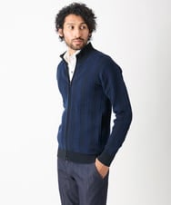 MNFAC52230 MICHEL KLEIN HOMME(ミッシェルクラン オム) へリンボンニットカーディガン ネイビー
