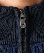 MNFAC52230 MICHEL KLEIN HOMME(ミッシェルクラン オム) へリンボンニットカーディガン ネイビー