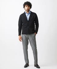 MNFAC53270 MICHEL KLEIN HOMME(ミッシェルクラン オム) ハイゲージニットテーラードジャケット セットアップ ブラック