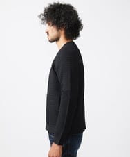 MNFAC54230 MICHEL KLEIN HOMME(ミッシェルクラン オム) ニットノーカラーブルゾン セットアップ ブラック