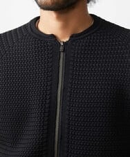 MNFAC54230 MICHEL KLEIN HOMME(ミッシェルクラン オム) ニットノーカラーブルゾン セットアップ ブラック