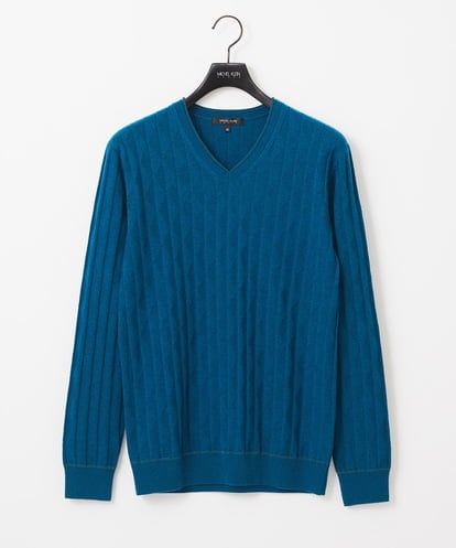MNFAC55250 MICHEL KLEIN HOMME ダイヤ柄Vネックニット