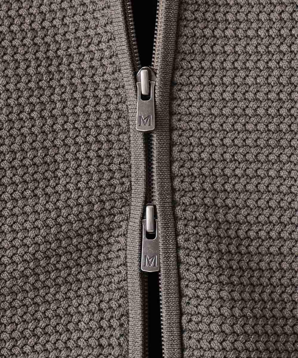 MNFAC64230 MICHEL KLEIN HOMME(ミッシェルクラン オム) ニットZIPパーカー セットアップ ブラウン