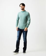 MNFAF01180 MICHEL KLEIN HOMME(ミッシェルクラン オム) グラデーションモックネックニット グリーン