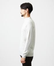 MNFAF01180 MICHEL KLEIN HOMME(ミッシェルクラン オム) グラデーションモックネックニット ライトグレー