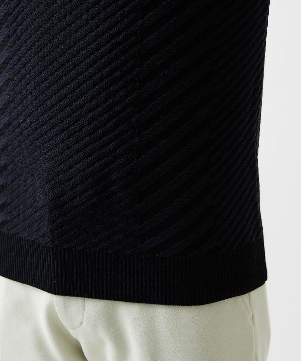 MNFAF03170 MICHEL KLEIN HOMME(ミッシェルクラン オム) グラデーションVネックニット ネイビー