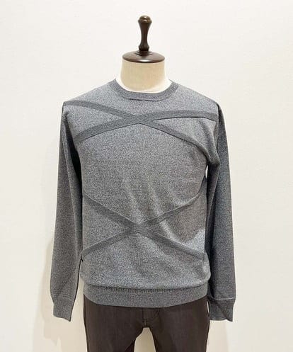 MNFAF50180 MICHEL KLEIN HOMME 切り替えクルーネックニット