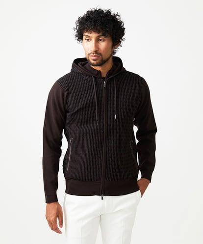 MNFAF54230 MICHEL KLEIN HOMME 【セットアップ】ニットジップアップパーカー