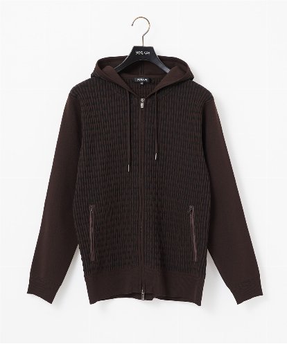 MNFAF54230 MICHEL KLEIN HOMME 【セットアップ】ニットジップアップパーカー