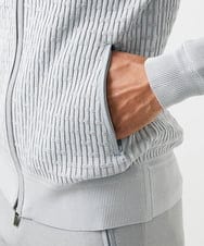 MNFAF54230 MICHEL KLEIN HOMME(ミッシェルクラン オム) 【セットアップ】ニットジップアップパーカー ライトグレー