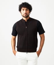 MNFAF55210 MICHEL KLEIN HOMME(ミッシェルクラン オム) 【セットアップ】ニットベスト ブラウン