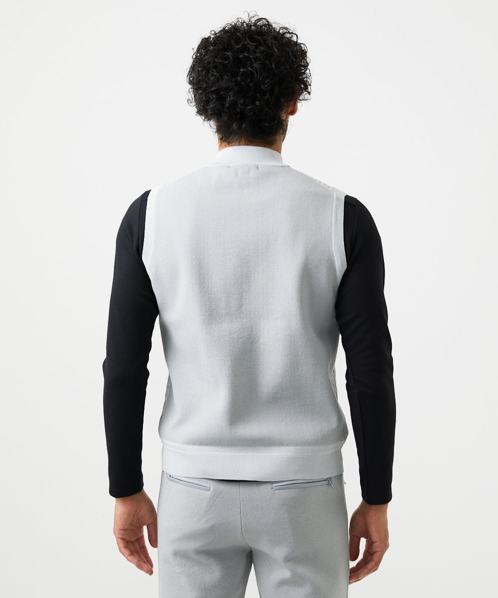 MNFAF55210 MICHEL KLEIN HOMME(ミッシェルクラン オム) 【セットアップ】ニットベスト ライトグレー