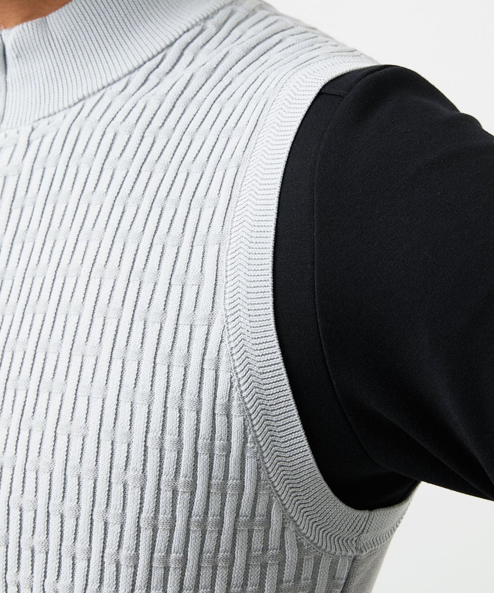 MNFAF55210 MICHEL KLEIN HOMME(ミッシェルクラン オム) 【セットアップ】ニットベスト ライトグレー