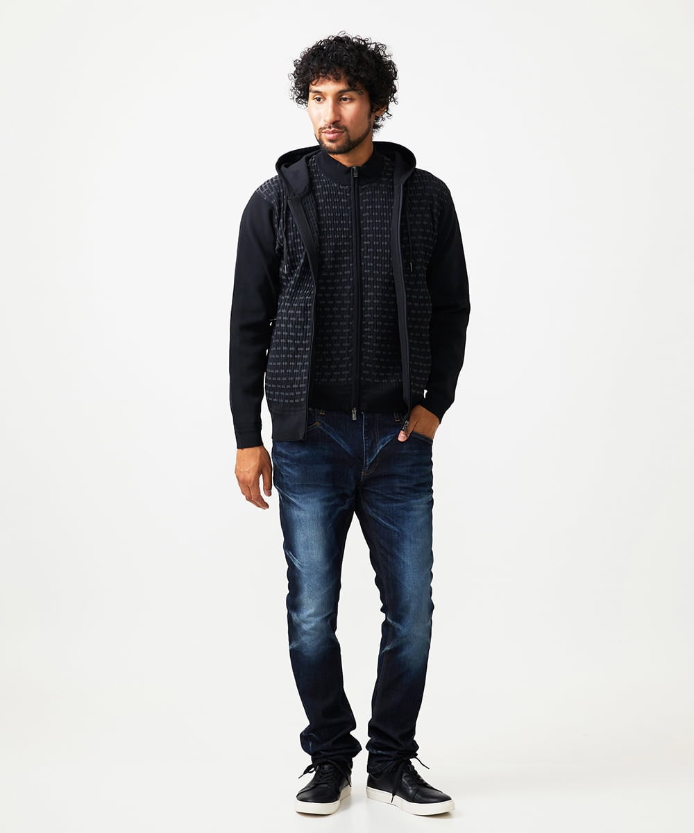 MNFAF55210 MICHEL KLEIN HOMME(ミッシェルクラン オム) 【セットアップ】ニットベスト ブラック